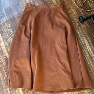 Elegant Brown Women's Suede Feel Skirt